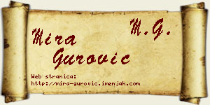 Mira Gurović vizit kartica